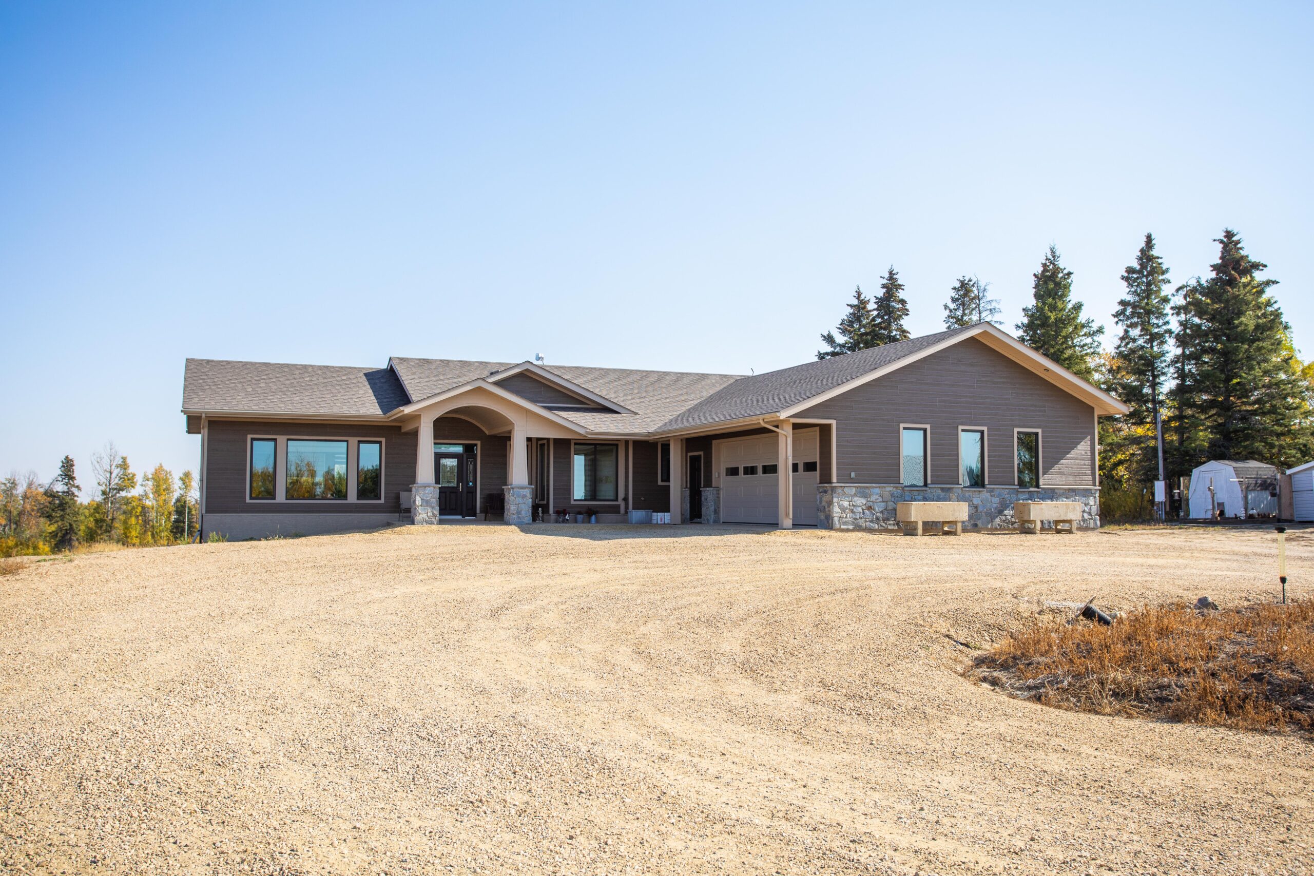 home with large attached garage