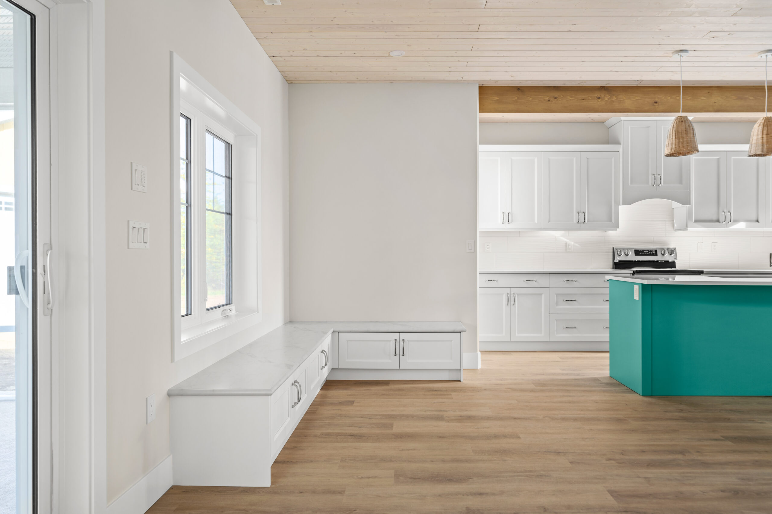 built-in benches with storage