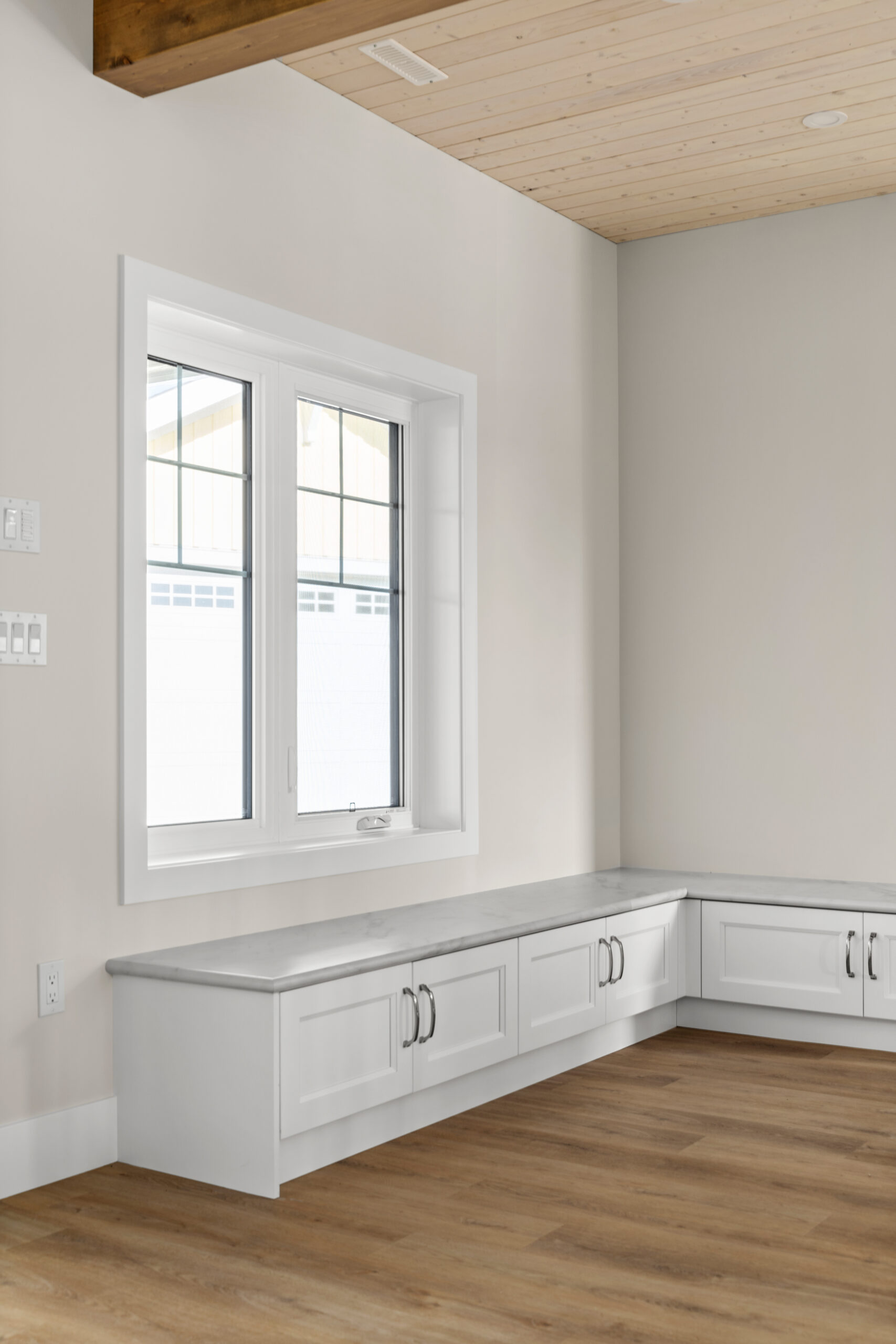 built-in benches with storage