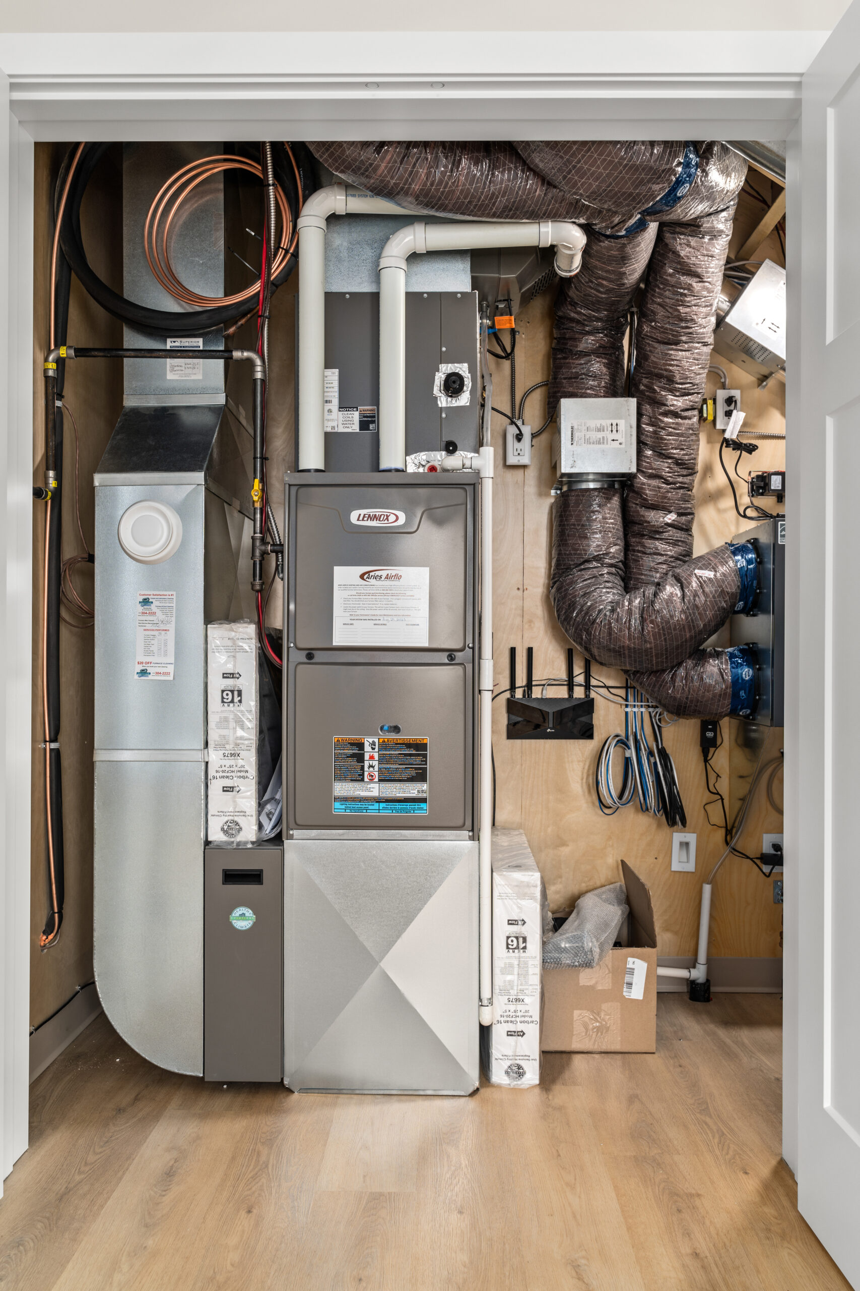 mechanical room showing furnace