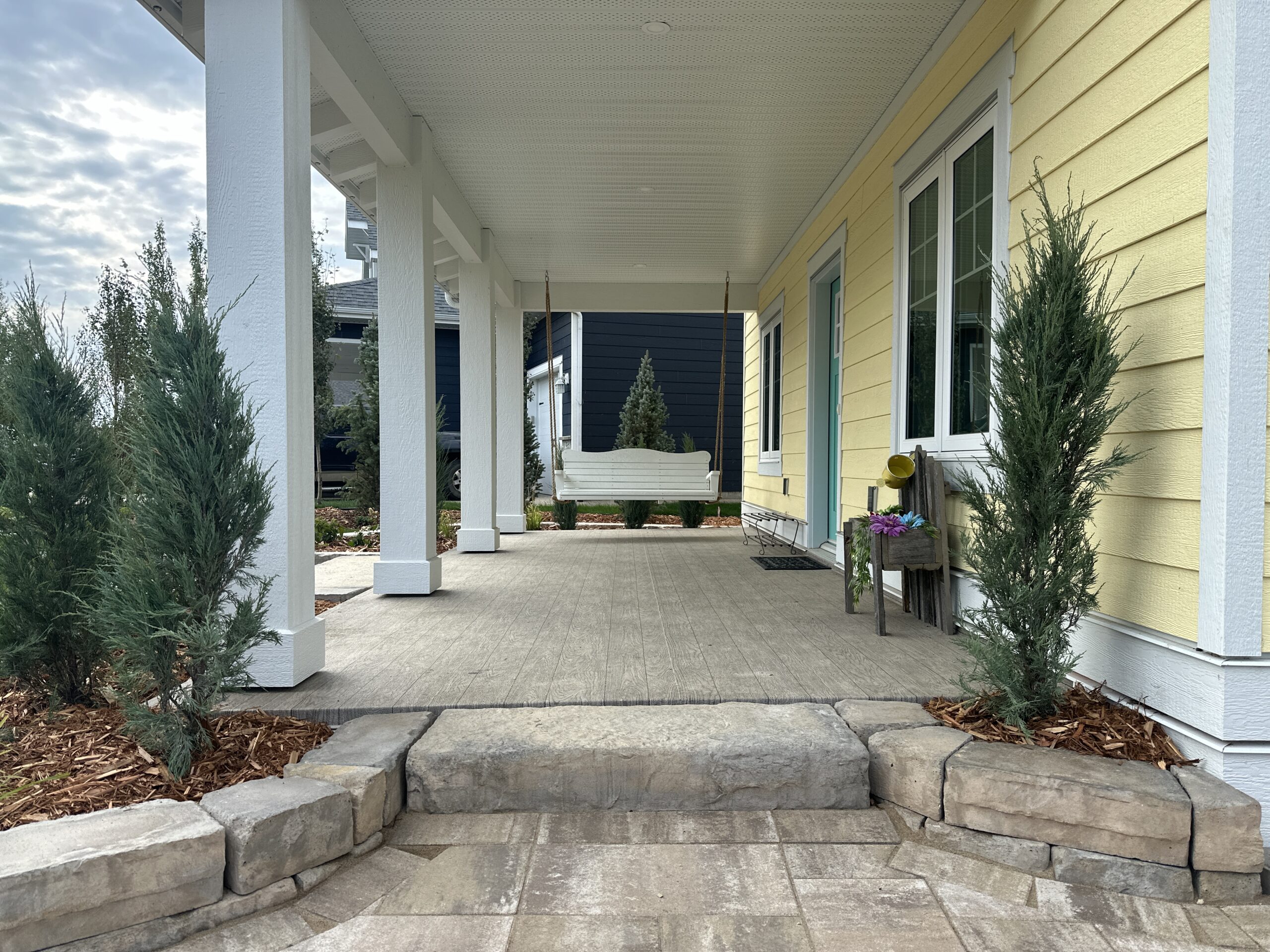 covered front veranda