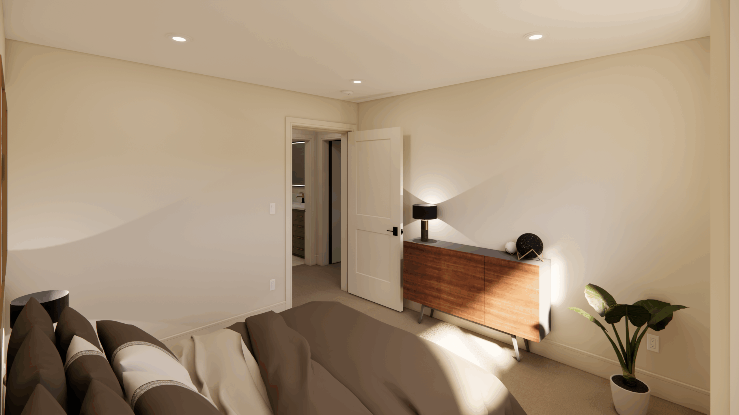 bedroom rendering picture of custom designed home by Vleeming Custom Homes