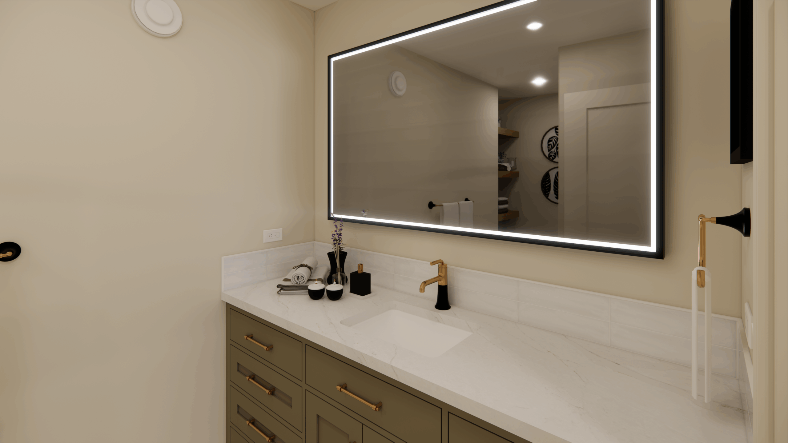 bathroom rendering picture of custom designed home by Vleeming Custom Homes