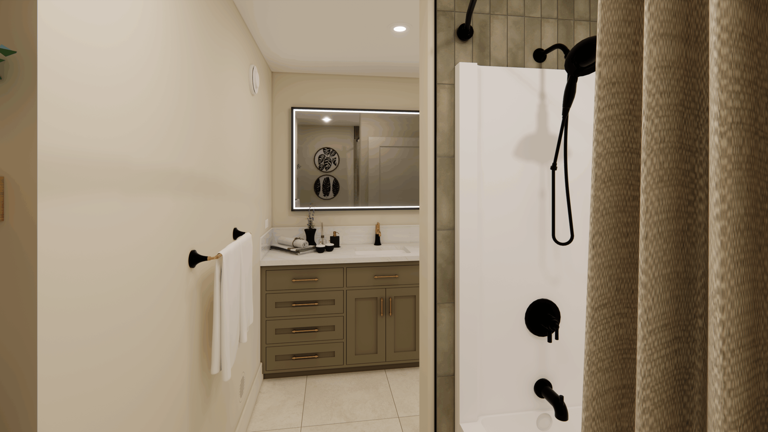 bathroom rendering picture of custom designed home by Vleeming Custom Homes