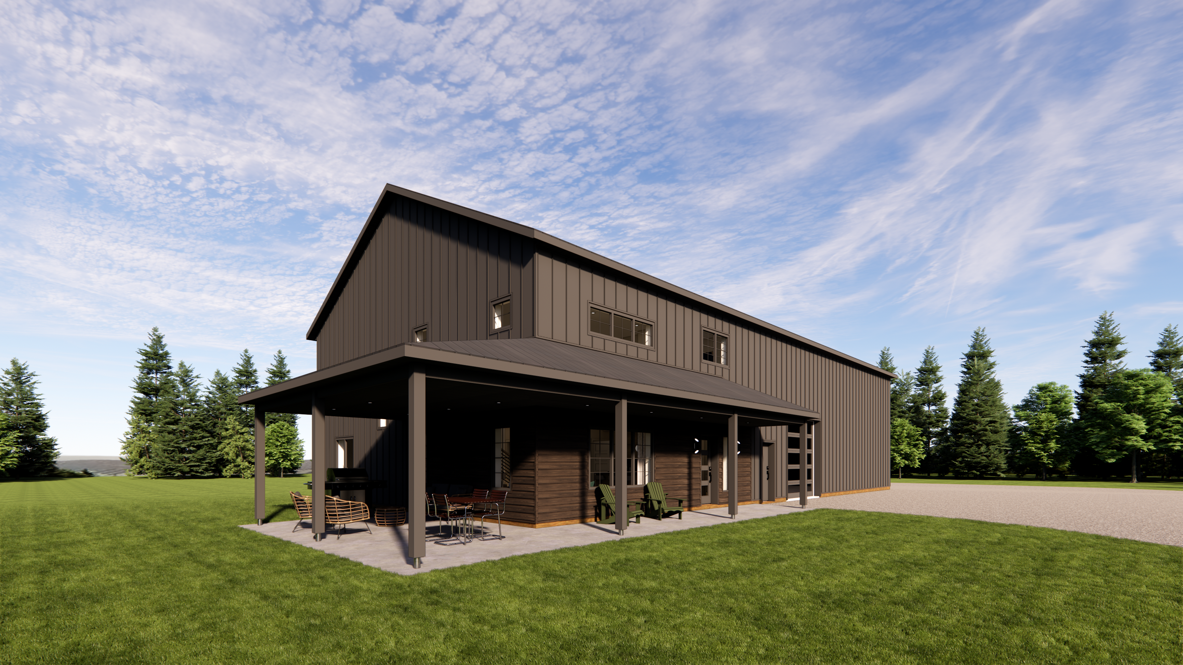 exterior rendering of a shop house