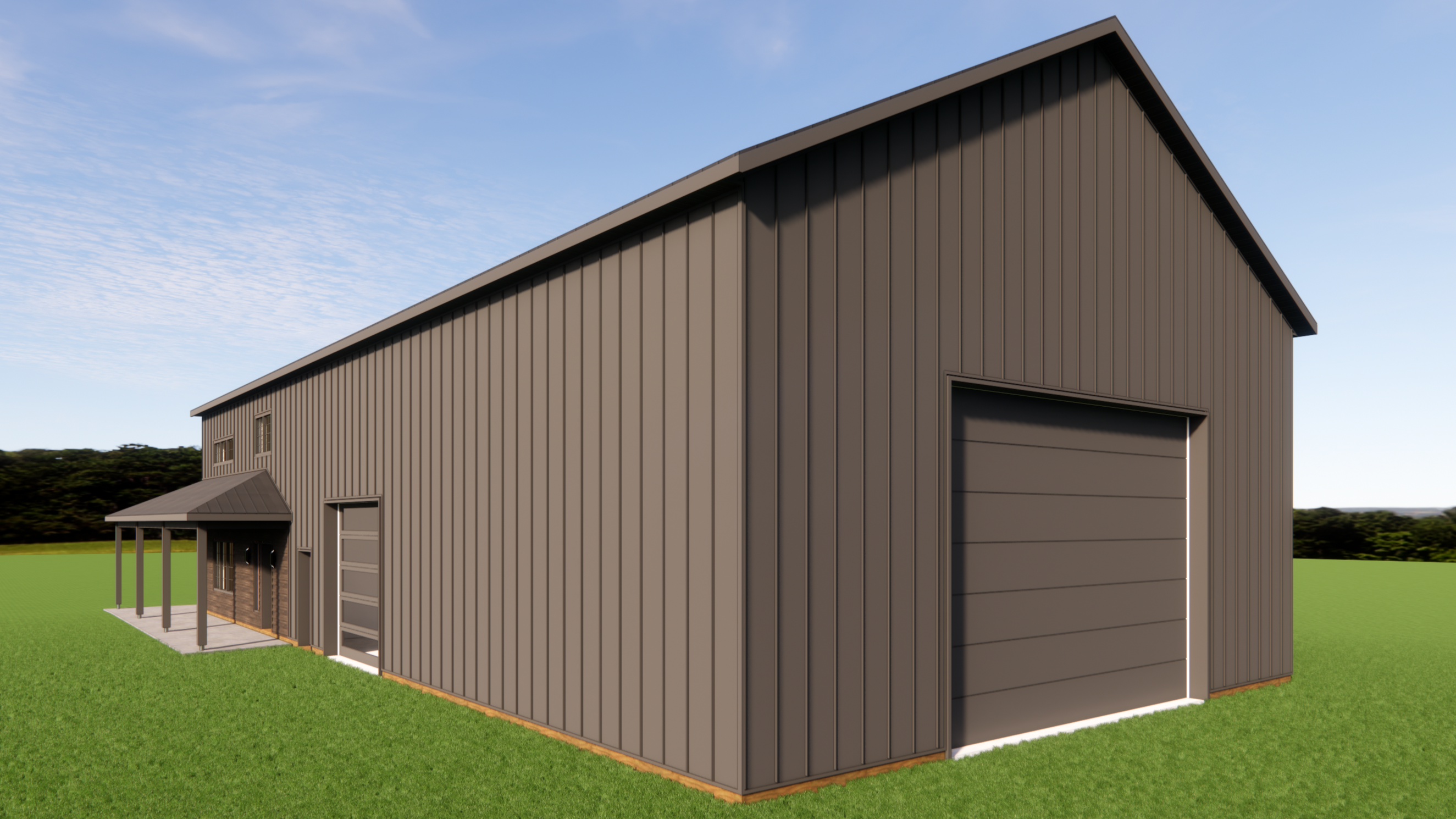 exterior rendering of a shop house