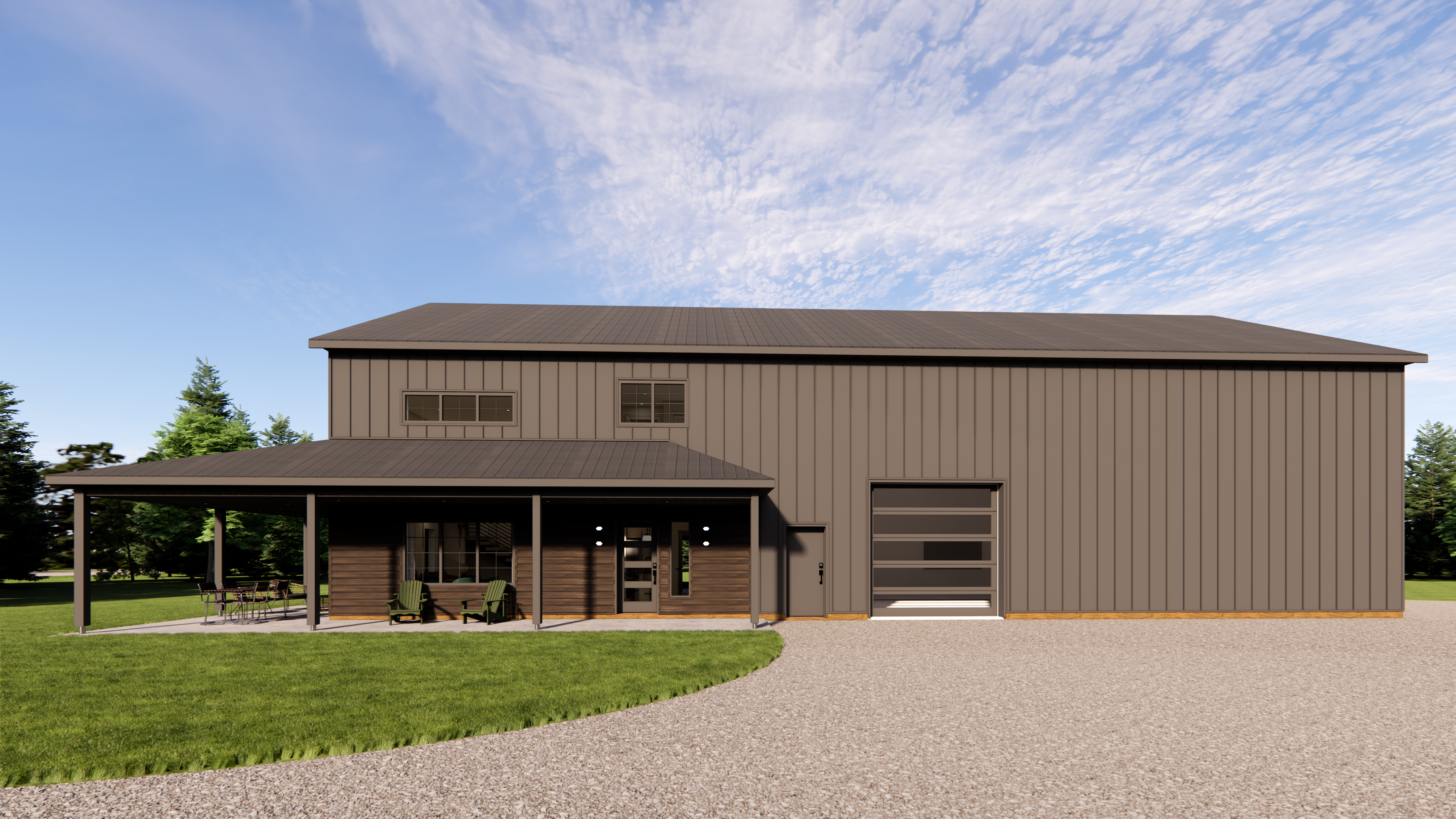 exterior rendering of a shop house