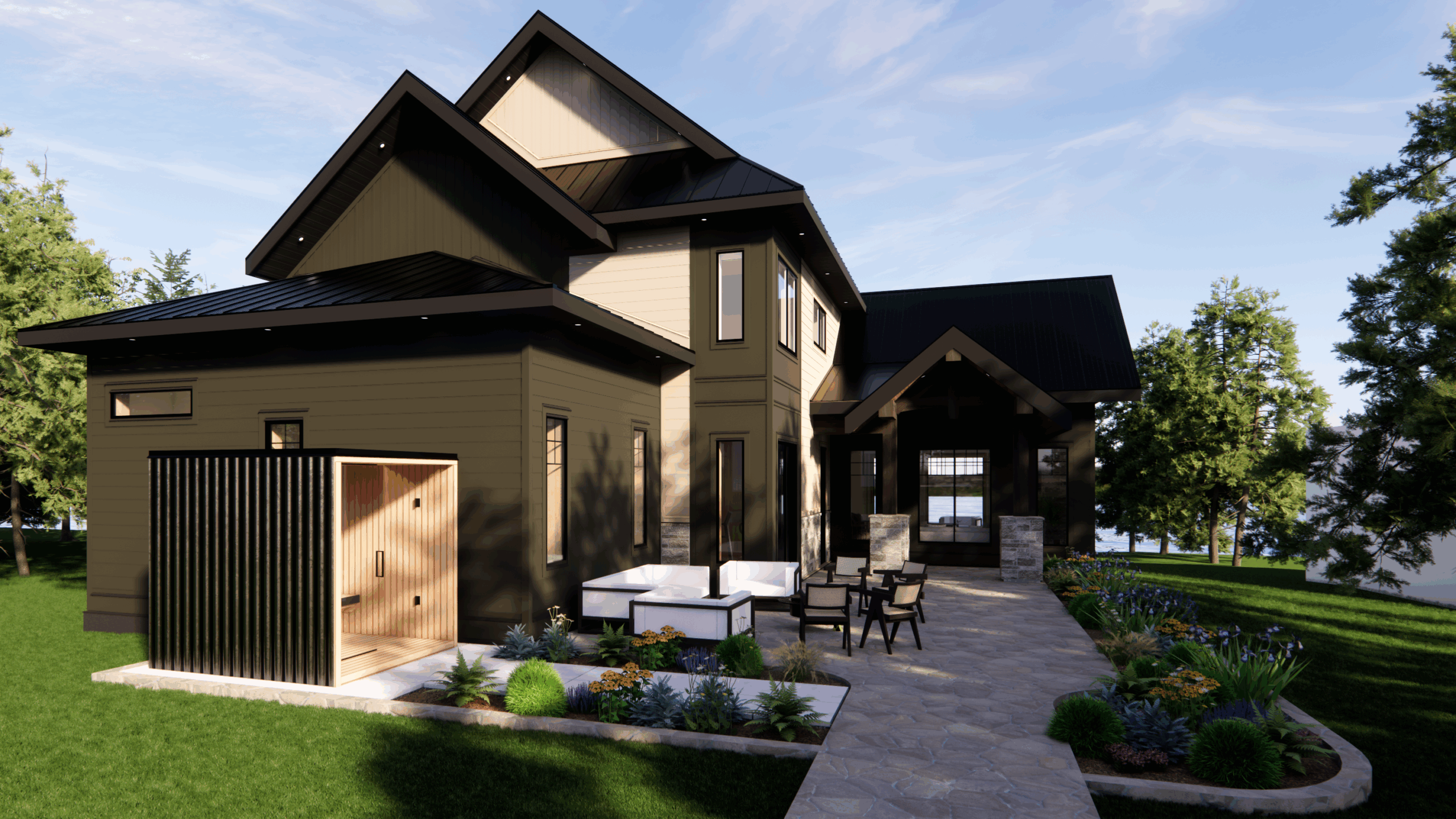 rendering picture of custom designed home by Vleeming Custom Homes