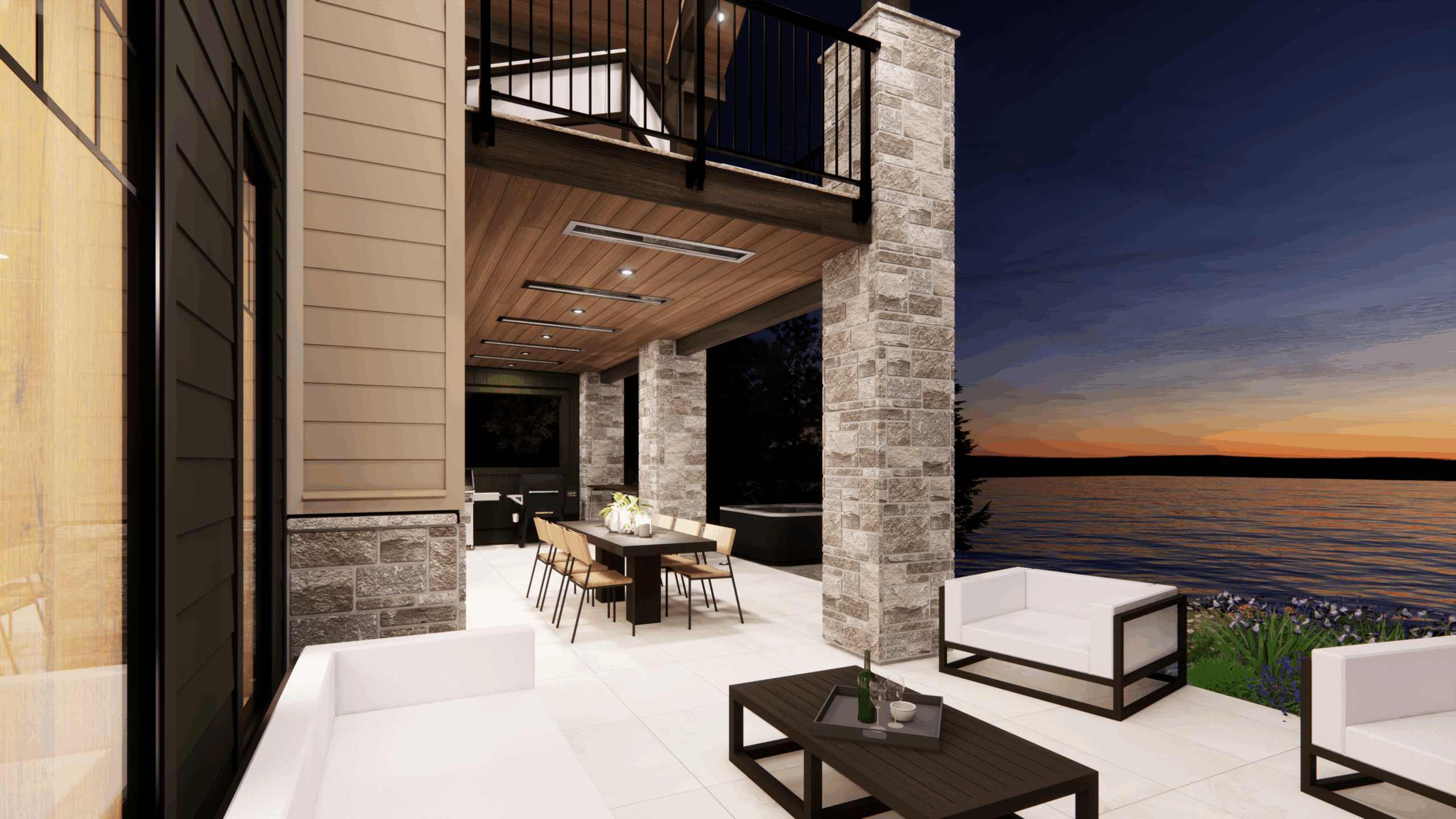 exterior rendering picture of custom designed home by Vleeming Custom Homes