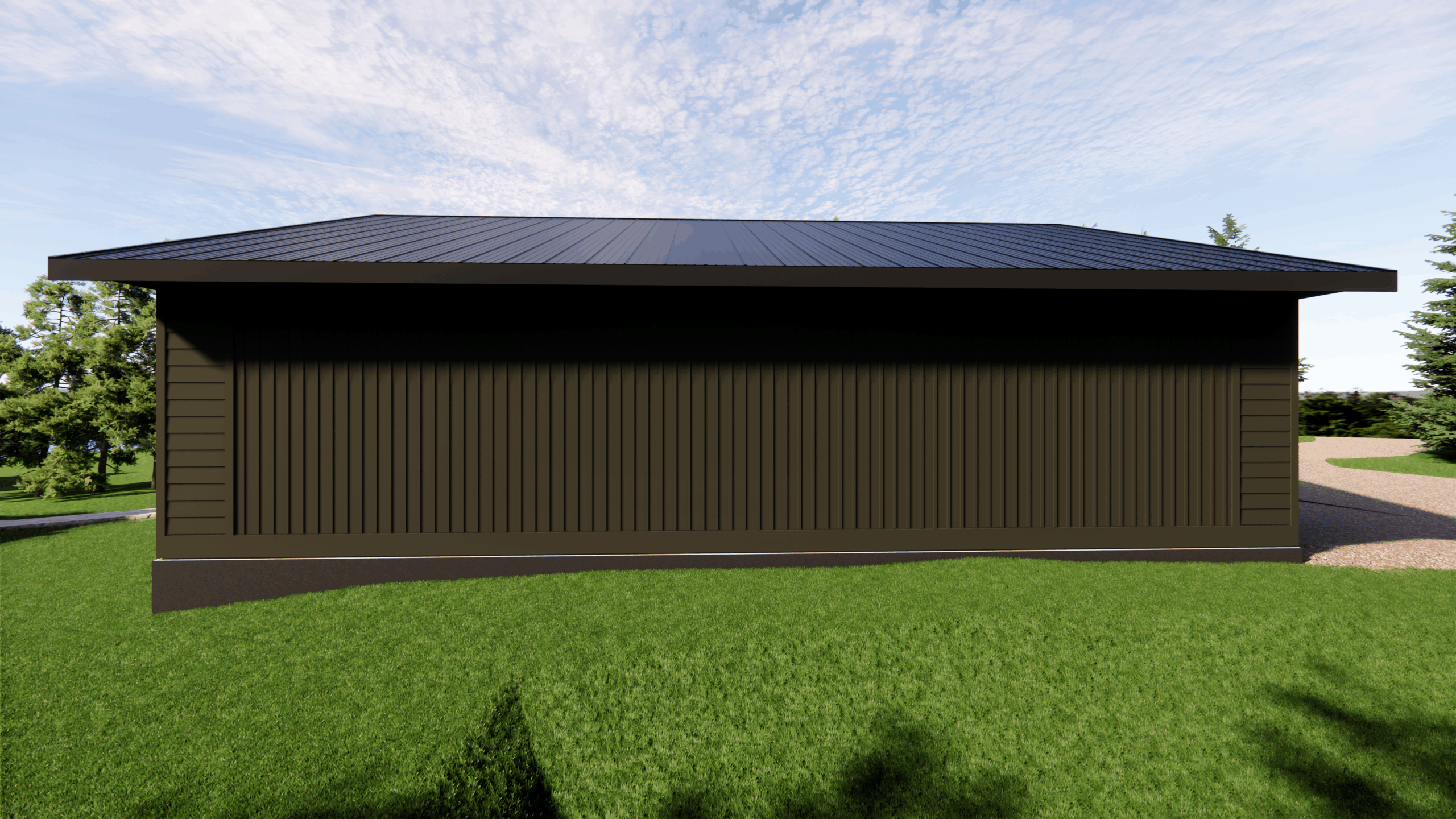 rendering of a custom garage designed by vleeming custom homes