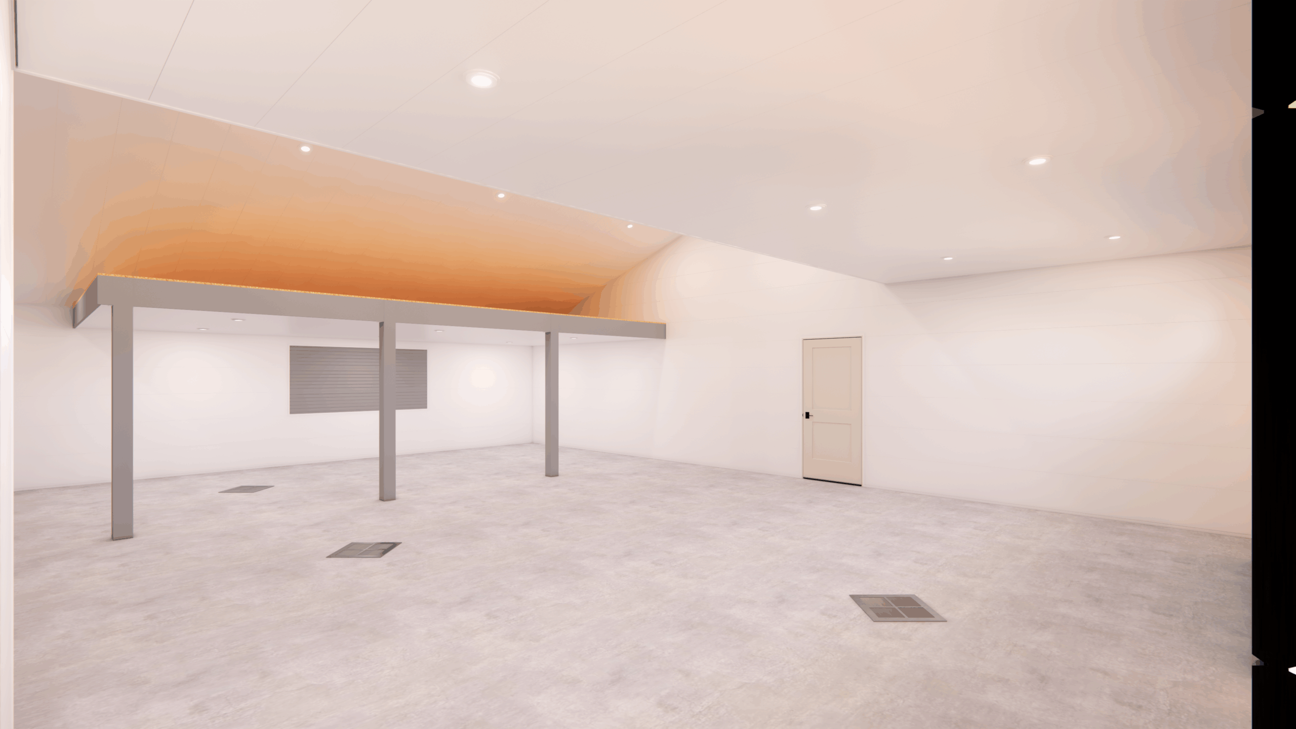 rendering of a custom garage designed by vleeming custom homes