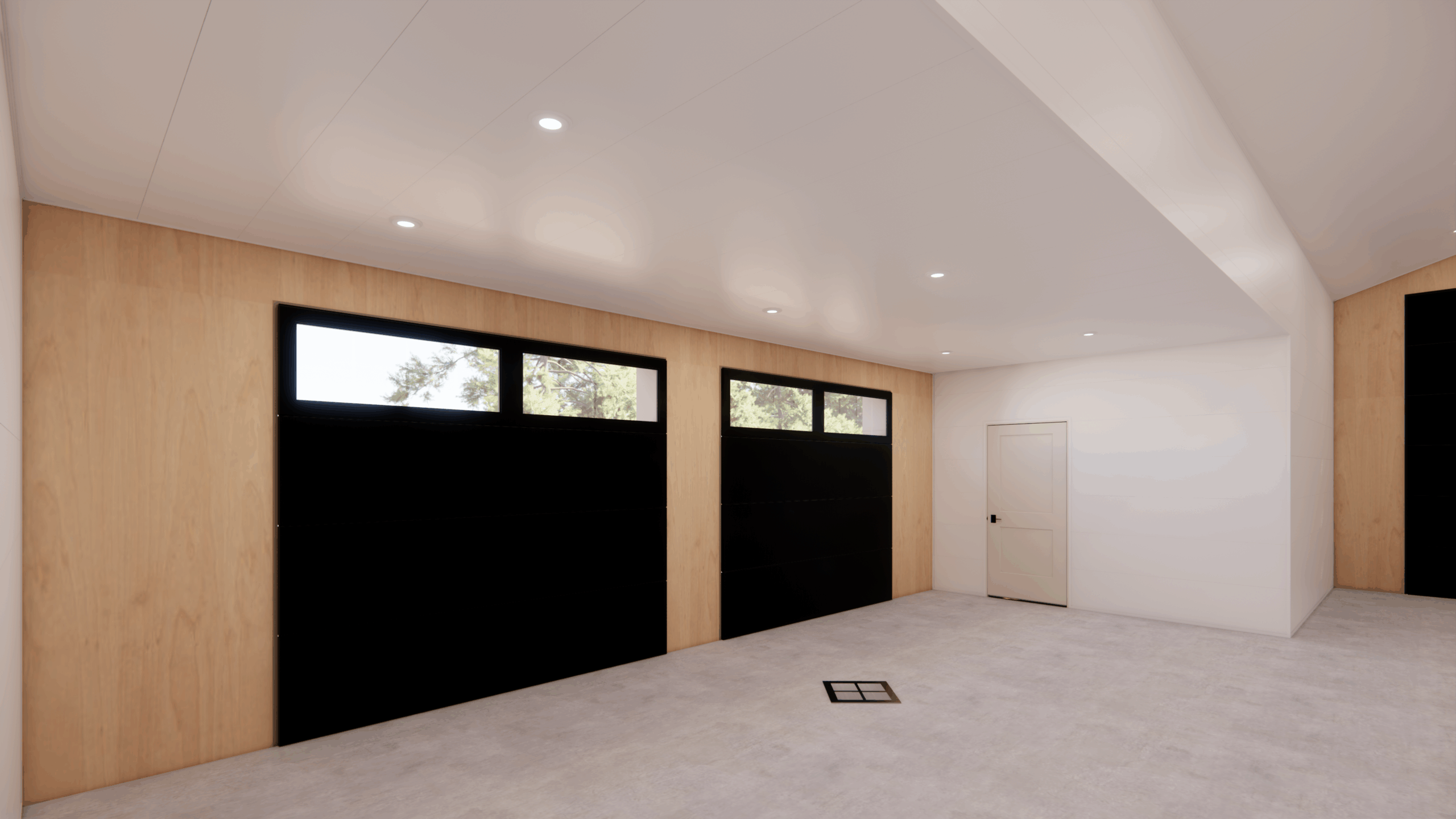 rendering of a custom garage designed by vleeming custom homes