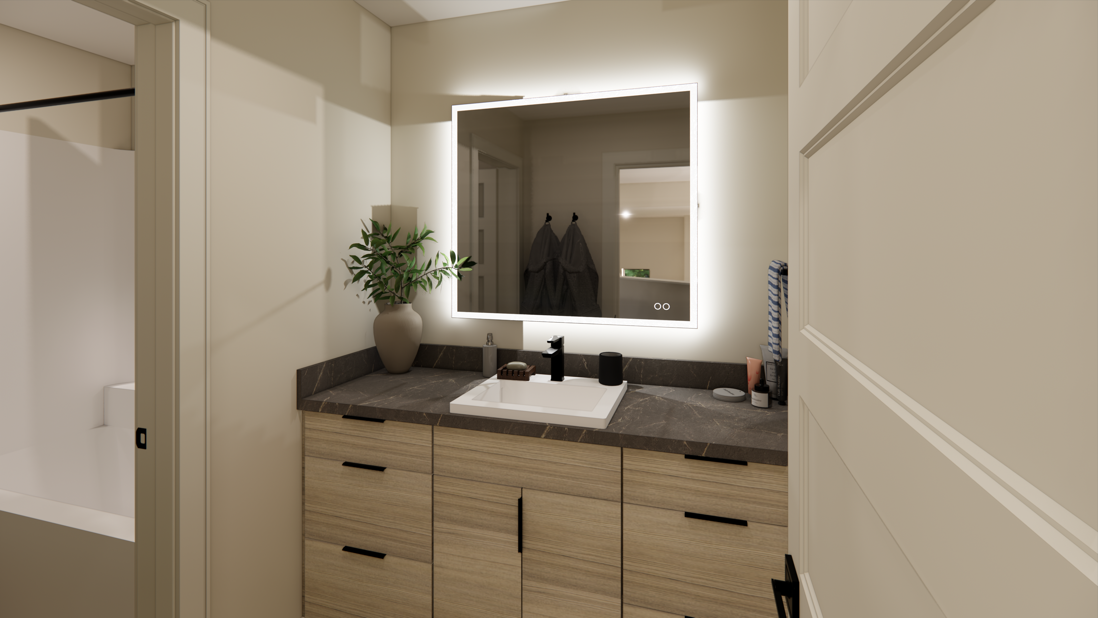3D rendering of a bathroom