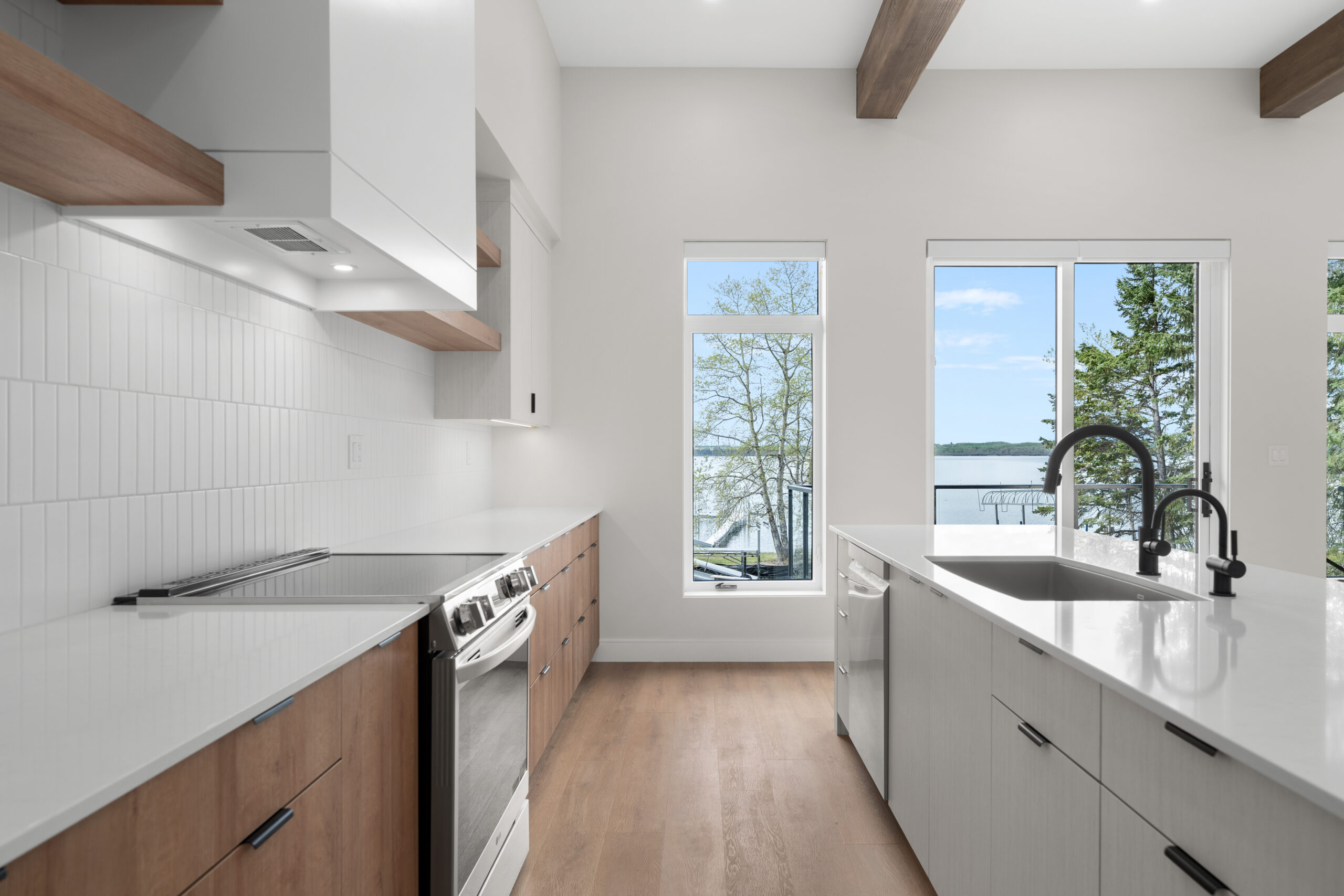 kitchen space in a net zero home