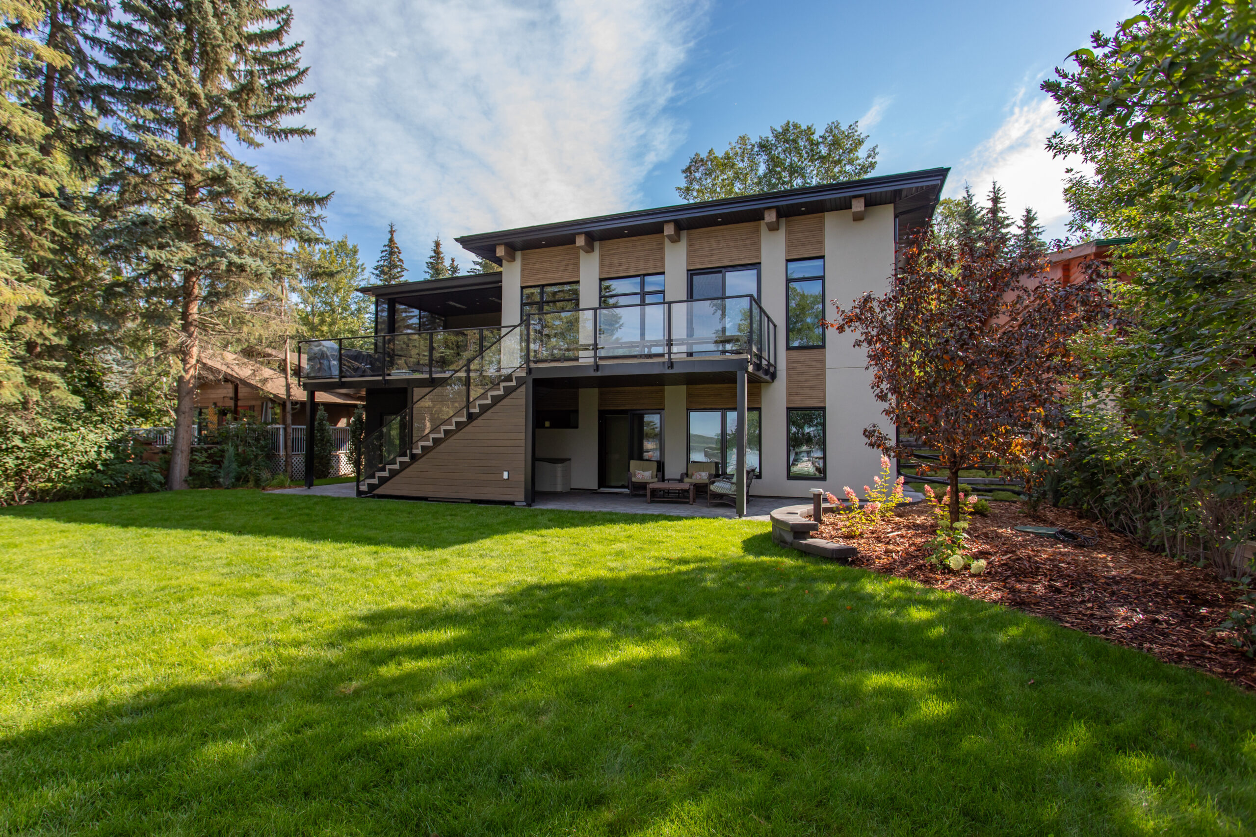 rear view of net zero home