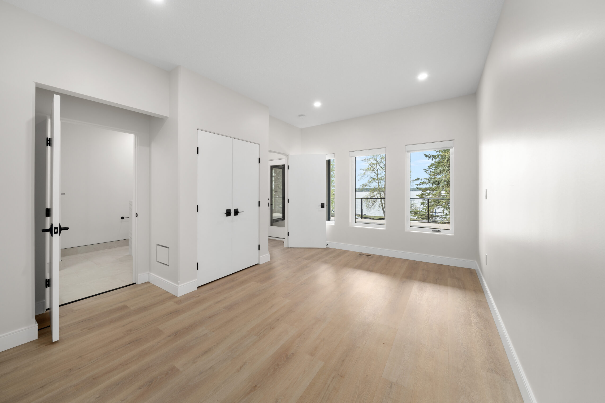 master bedroom in a net zero home