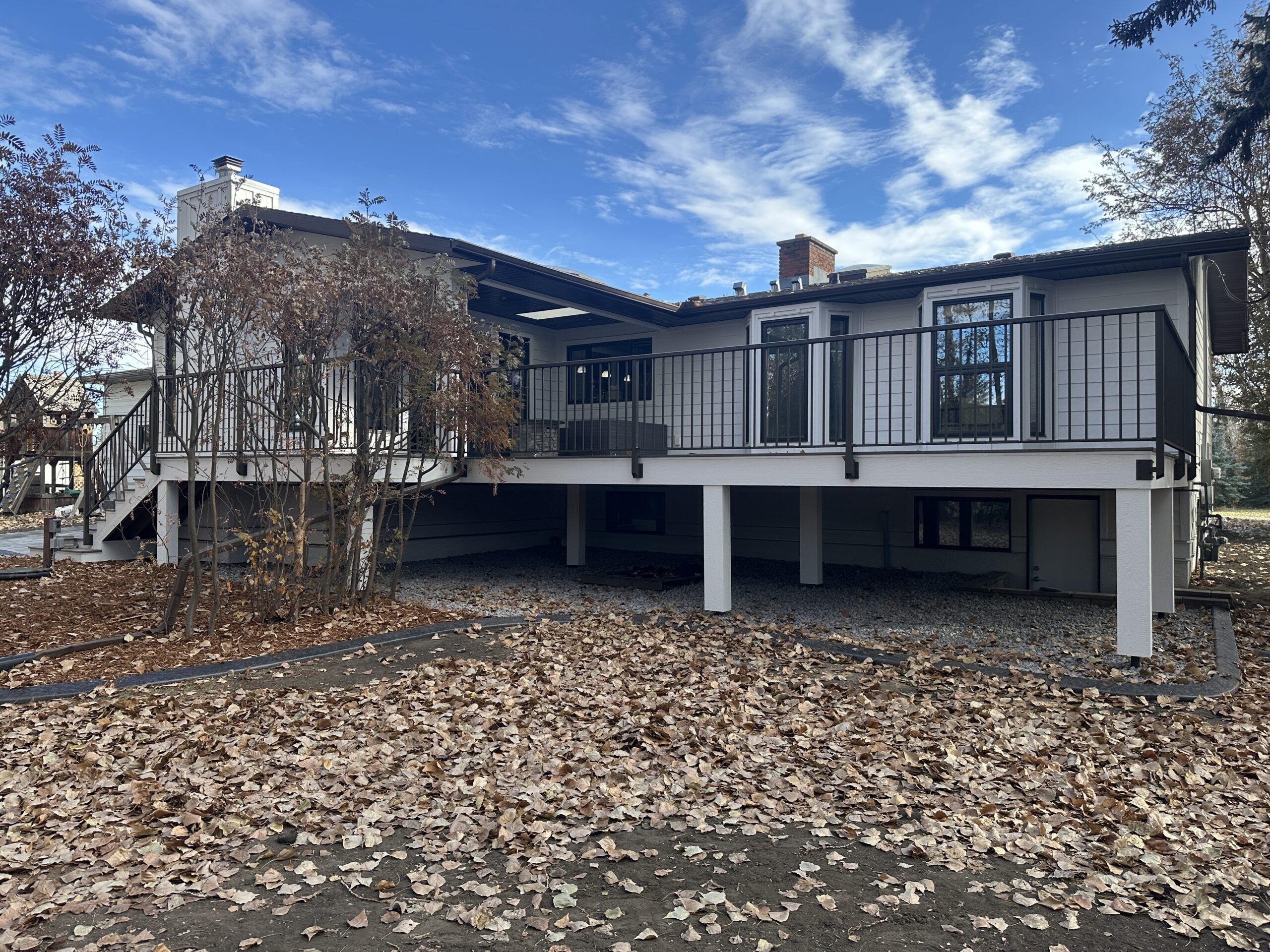 exterior renovation of a home in Ponoka County